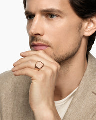 Streamline® Signet Ring in 18K Rose Gold, 18mm