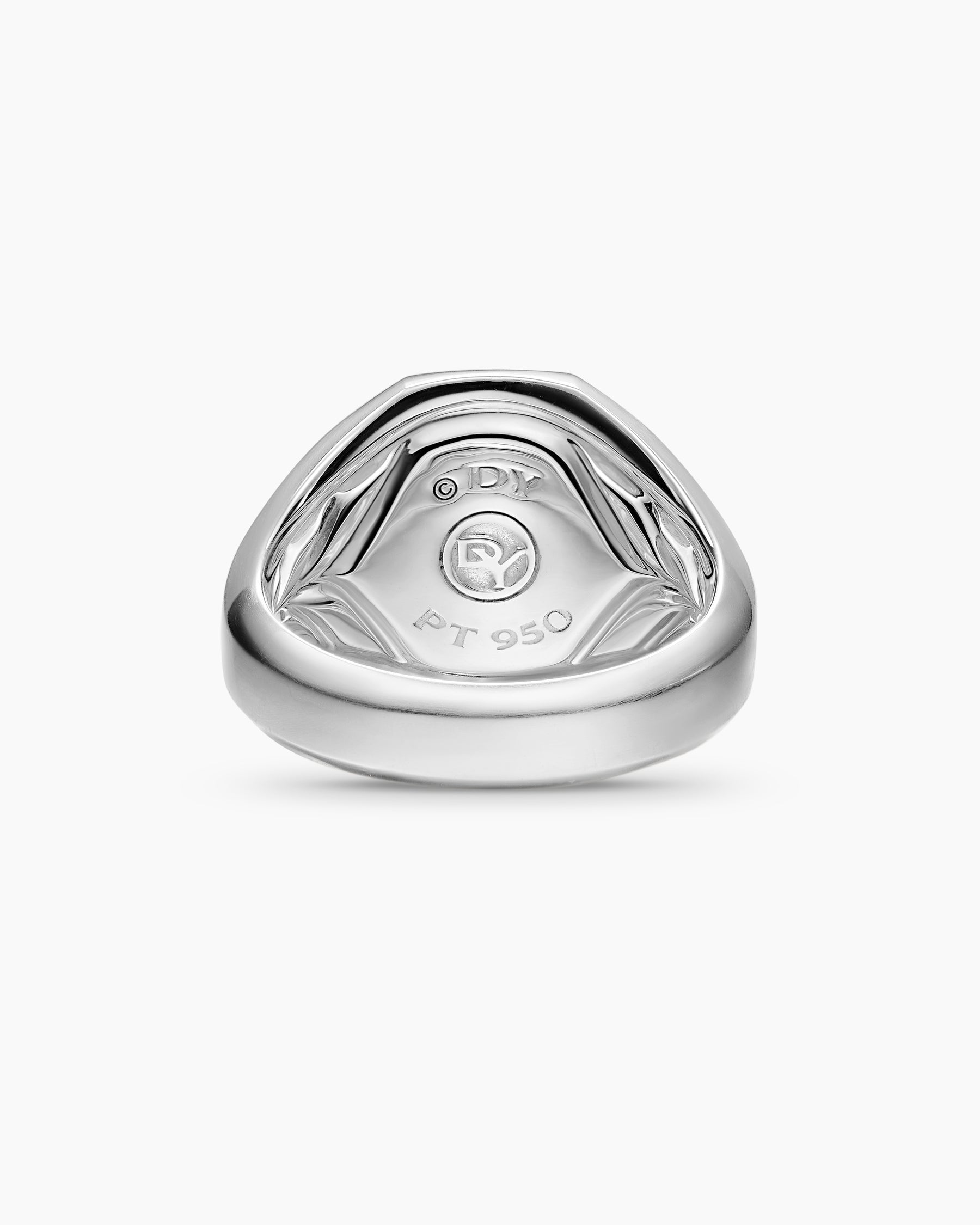 Streamline® Signet Ring in Platinum, 18mm