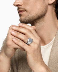 Streamline® Signet Ring in Sterling Silver, 18mm