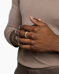 Armory® Band Ring in 18K Yellow Gold with Diamonds, 6.2mm