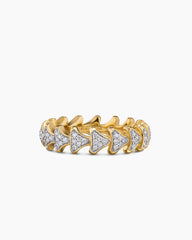 Armory® Band Ring in 18K Yellow Gold with Diamonds, 6.2mm