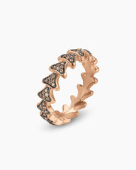 Armory® Band Ring in 18K Rose Gold with Cognac Diamonds, 6.2mm