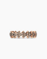 Armory® Band Ring in 18K Rose Gold with Cognac Diamonds, 6.2mm