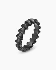 Armory® Band Ring in Black Titanium, 6.2mm