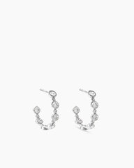 DY Starlight Hoop Earrings in 18K White Gold with Diamonds