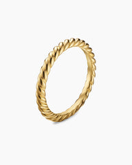 DY Cable Band Ring in 18K Yellow Gold, 2mm