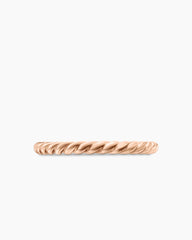 DY Cable Band Ring in 18K Rose Gold, 2mm