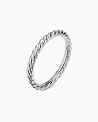 DY Cable Band Ring in Platinum, 2mm