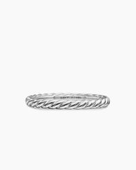 DY Cable Band Ring in Platinum, 2mm