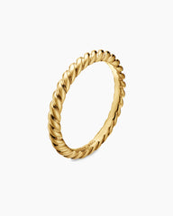 DY Cable Band Ring in 18K Yellow Gold, 3mm