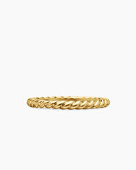 DY Cable Band Ring in 18K Yellow Gold, 3mm