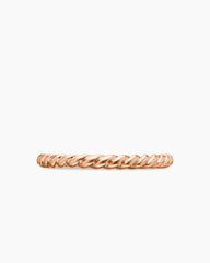 DY Cable Band Ring in 18K Rose Gold, 3mm