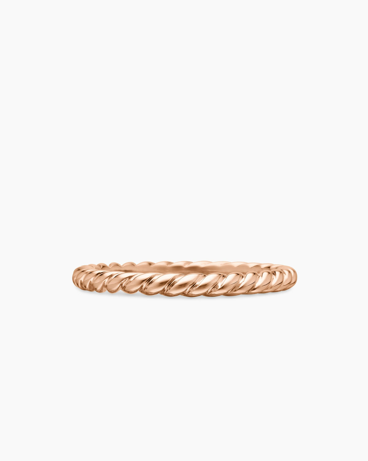 DY Cable Band Ring in 18K Rose Gold, 3mm