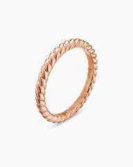 DY Cable Band Ring in 18K Rose Gold, 2.45mm