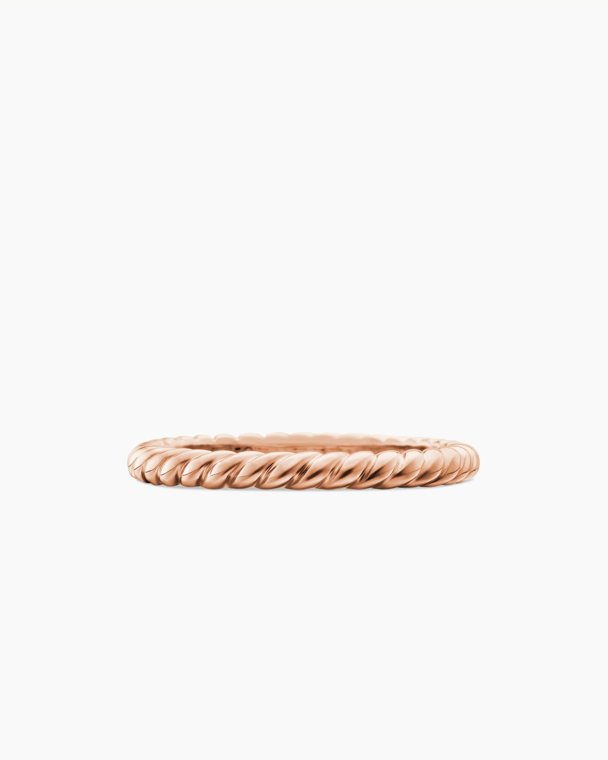 DY Cable Band Ring in 18K Rose Gold, 2.45mm
