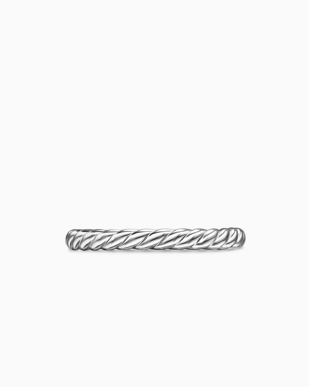 DY Cable Band Ring in Platinum, 2.45mm