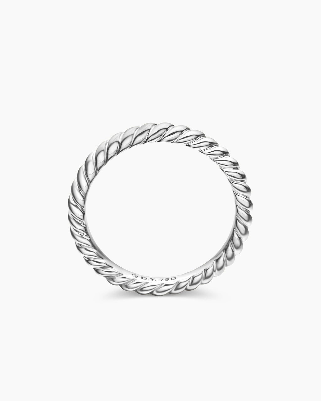 DY Cable Band Ring in Platinum, 2.45mm