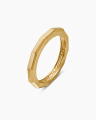 DY Delaunay Faceted Band Ring in 18K Yellow Gold, 2.5mm