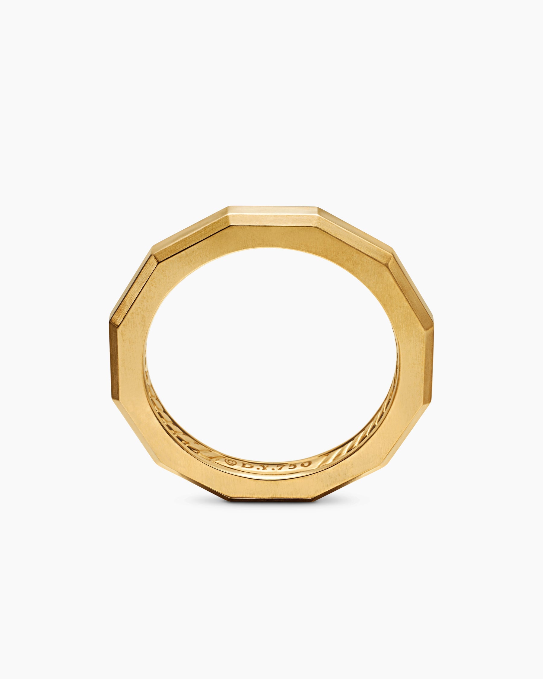 DY Delaunay Faceted Band Ring in 18K Yellow Gold, 2.5mm