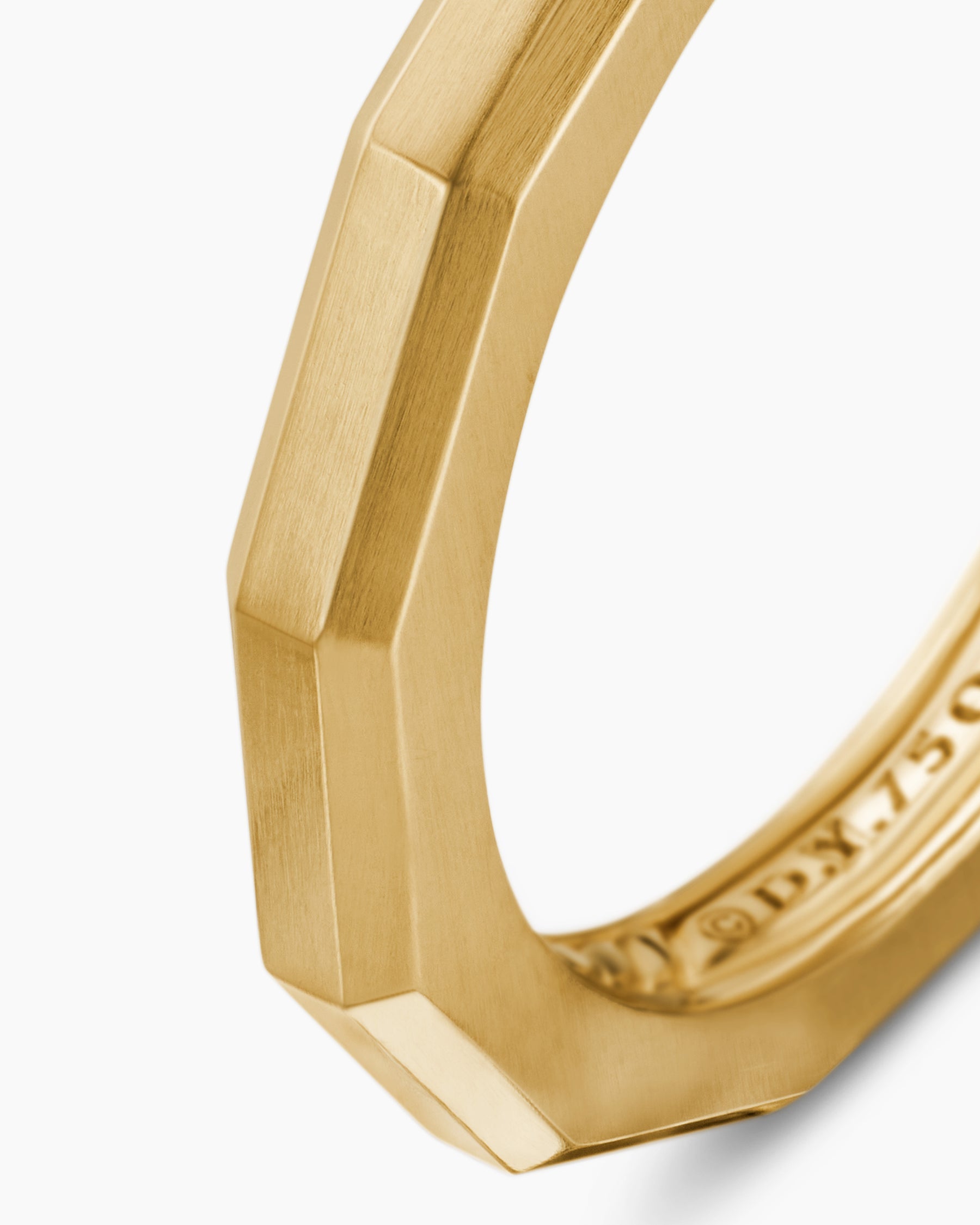 DY Delaunay Faceted Band Ring in 18K Yellow Gold, 2.5mm
