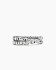 DY Crossover® Band Ring in Platinum with Diamonds, 5.2mm