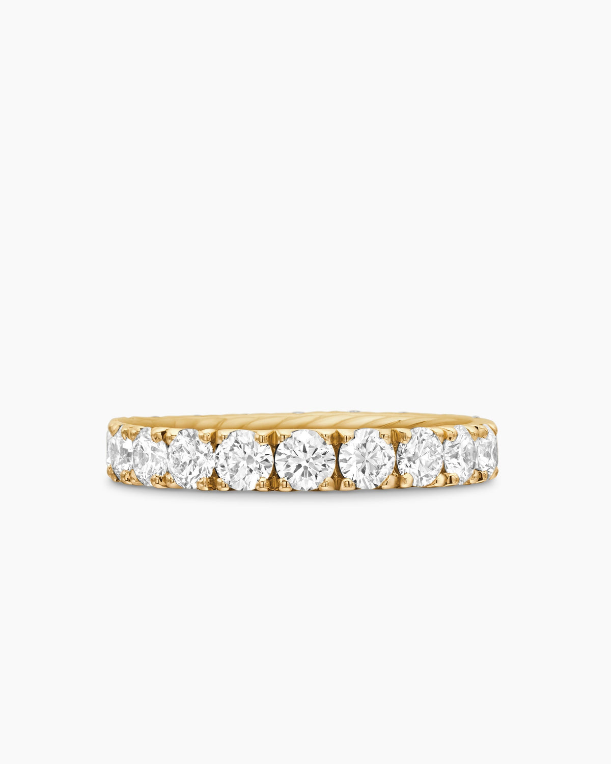 DY Eden Band Ring in 18K Yellow Gold with Diamonds, 3.6mm