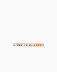 DY Eden Band Ring in 18K Yellow Gold with Pavé Diamonds, 1.85mm