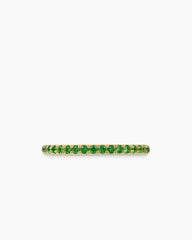 DY Eden Band Ring in 18K Yellow Gold with Pavé Tsavorites, 1.85mm