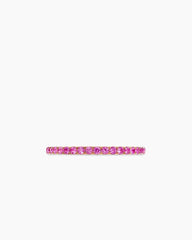 DY Eden Band Ring in 18K Rose Gold with Pavé Pink Sapphires, 1.85mm