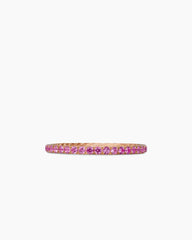 DY Eden Band Ring in 18K Rose Gold with Pavé Pink Sapphires, 1.85mm