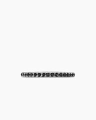 DY Eden Band Ring in Platinum with Pavé Black Diamonds, 1.85mm