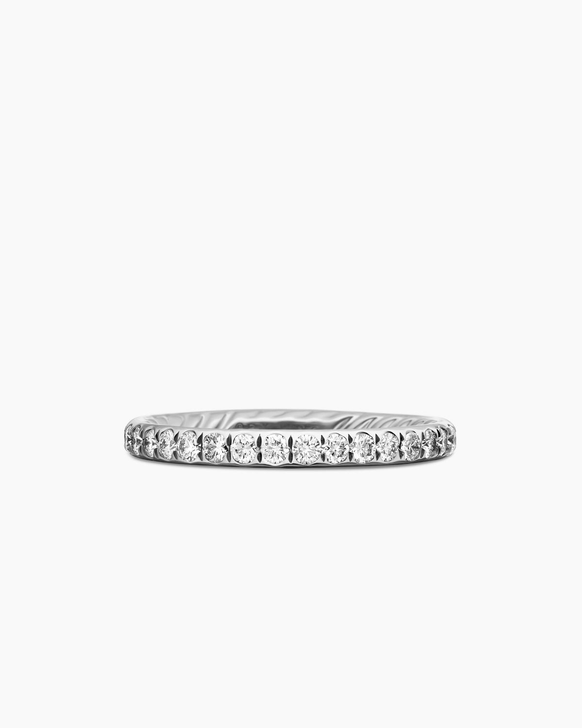 DY Eden Band Ring in Platinum with Diamonds, 2.2mm
