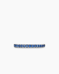 DY Eden Band Ring in Platinum with Sapphires, 2.2mm
