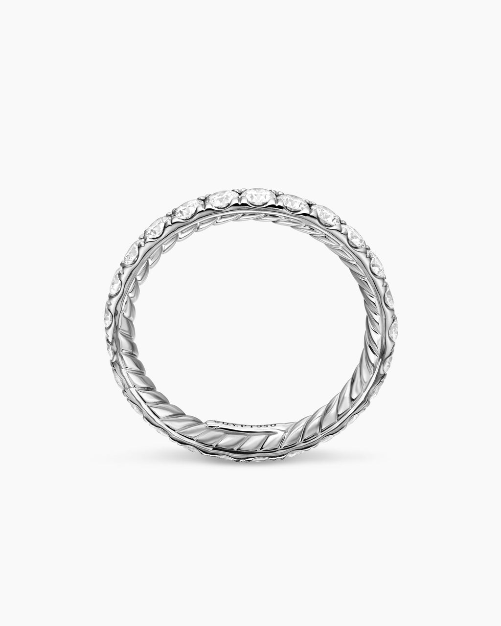 DY Eden Band Ring in Platinum with Diamonds, 2.8mm