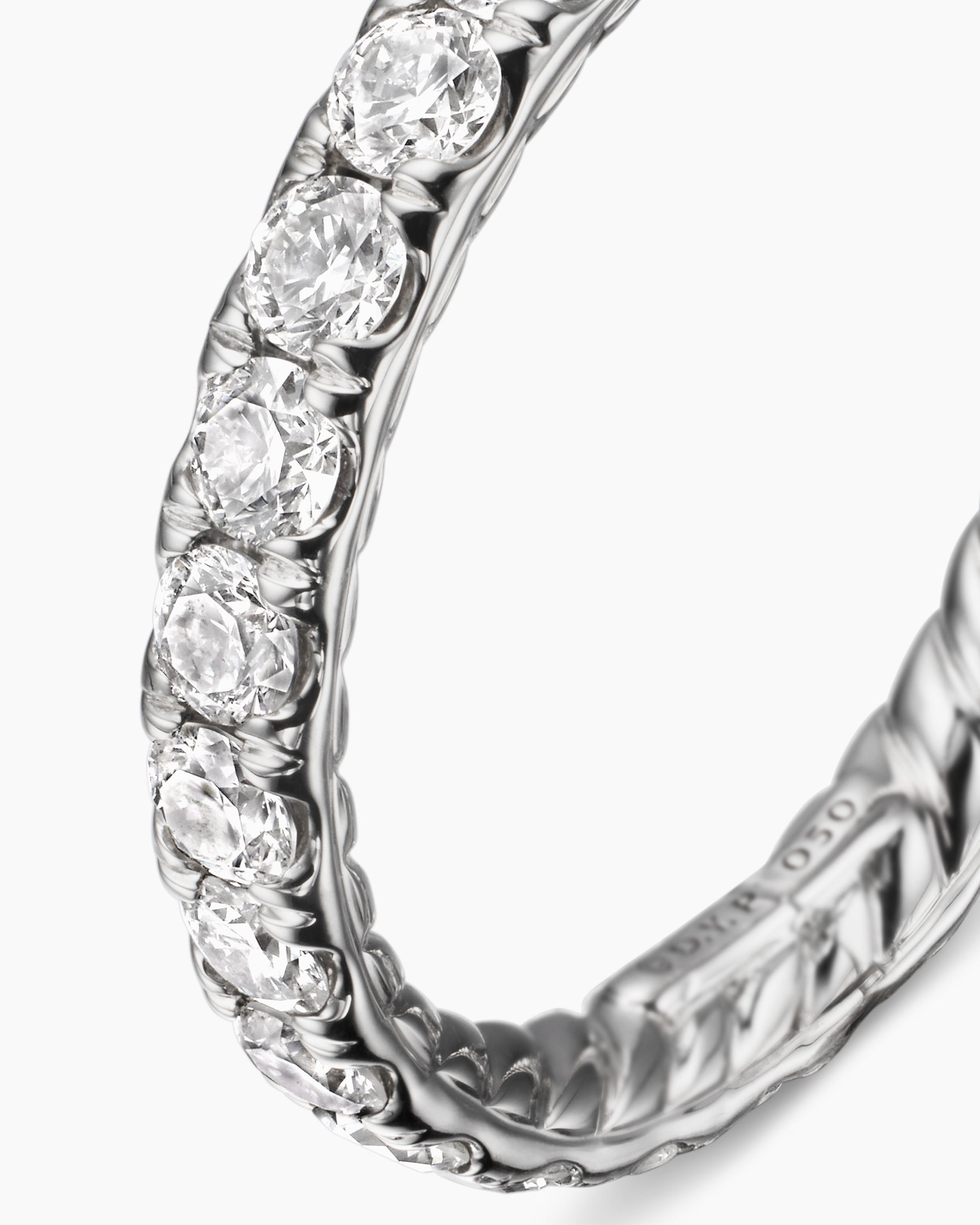 DY Eden Band Ring in Platinum with Diamonds, 2.8mm