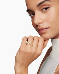 Wisteria® Band Ring in 18K Yellow Gold with Diamonds, 7.3mm