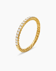 DY Eden Partway Band Ring in 18K Yellow Gold with Diamonds, 1.85mm