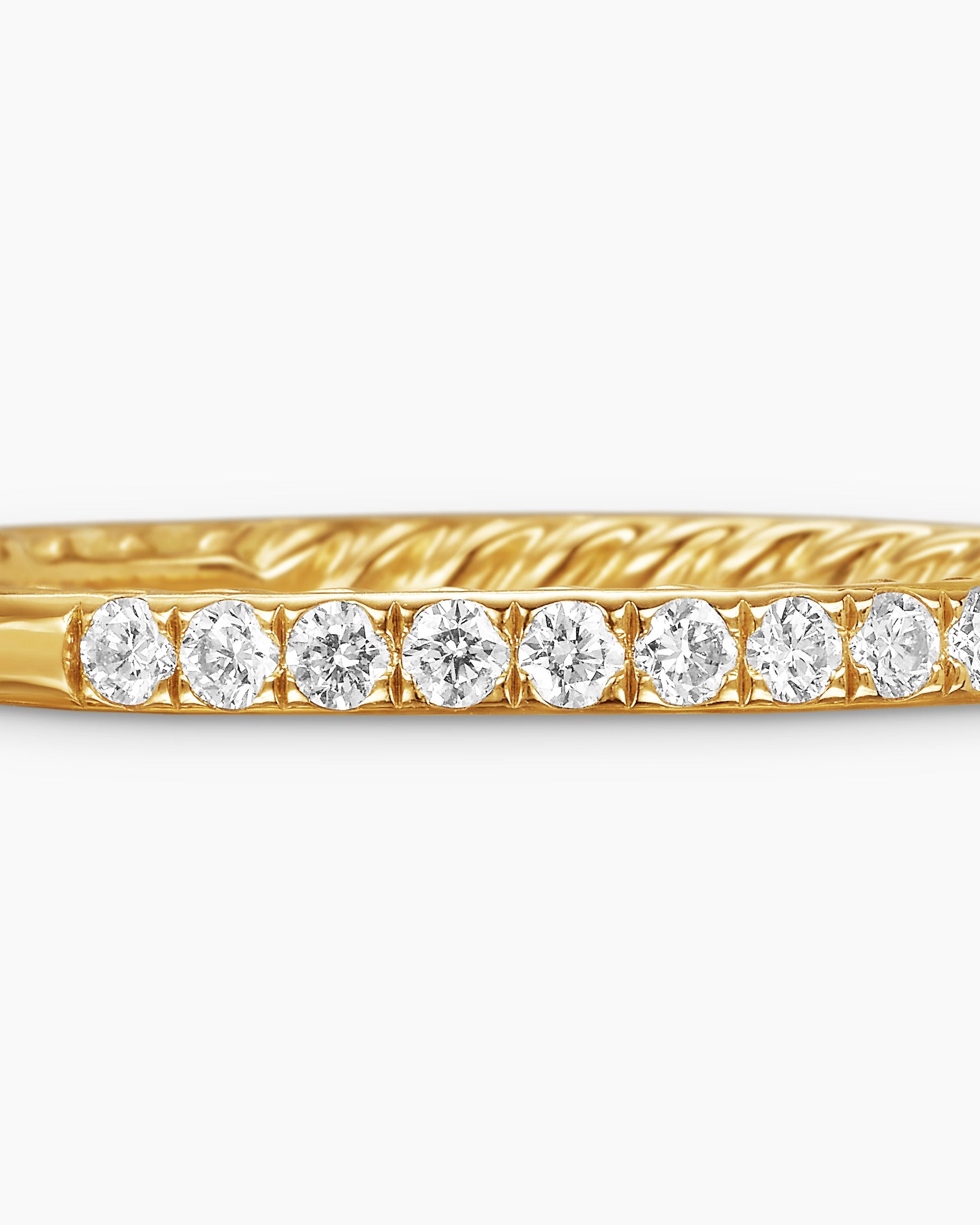DY Eden Partway Band Ring in 18K Yellow Gold with Diamonds, 1.85mm