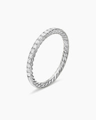 DY Eden Partway Band Ring in Platinum with Diamonds, 1.85mm