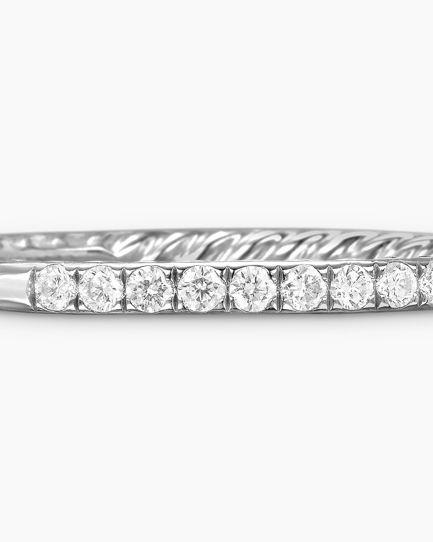 DY Eden Partway Band Ring in Platinum with Diamonds, 1.85mm