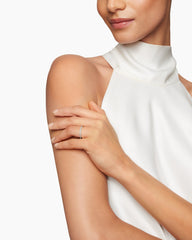 DY Eden Partway Band Ring in Platinum with Diamonds, 1.85mm