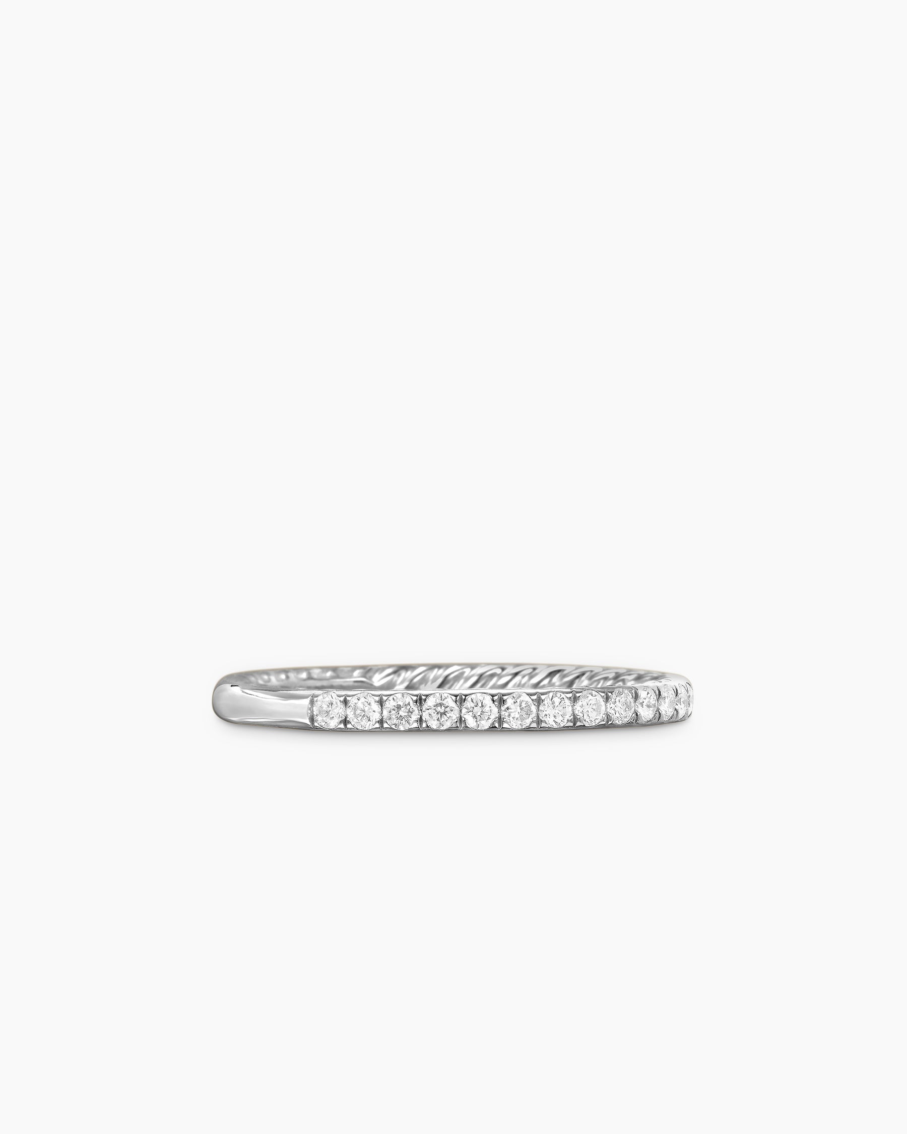 DY Eden Partway Band Ring in Platinum with Diamonds, 1.85mm