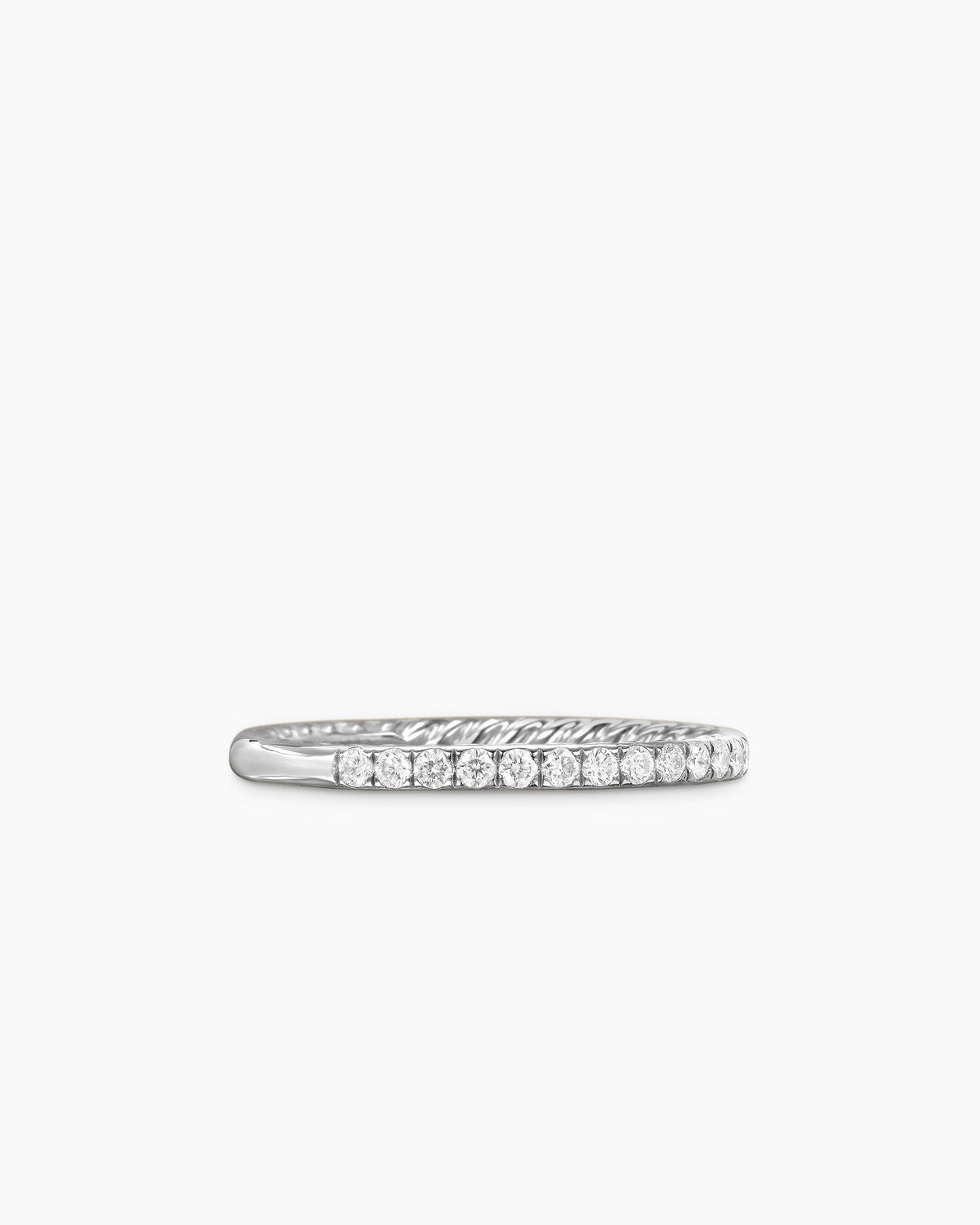 DY Eden Partway Band Ring in Platinum with Diamonds, 1.85mm