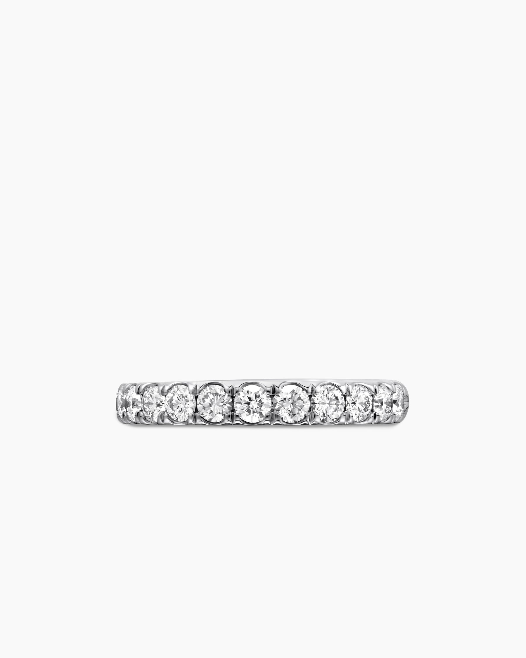 DY Eden Partway Band Ring in Platinum with Diamonds, 2.8mm