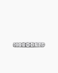 DY Eden Partway Band Ring in Platinum with Diamonds, 2.8mm