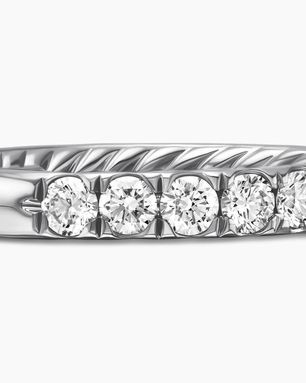 DY Eden Partway Band Ring in Platinum with Diamonds, 2.8mm