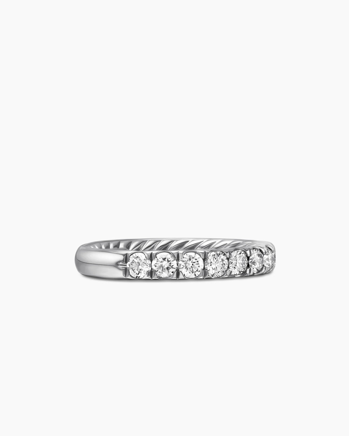 DY Eden Partway Band Ring in Platinum with Diamonds, 2.8mm