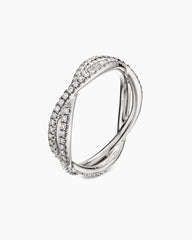DY Infinity Band Ring in Platinum with Diamonds, 4.18mm