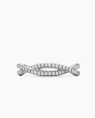 DY Infinity Band Ring in Platinum with Diamonds, 4.18mm
