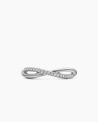 DY Infinity Band Ring in Platinum with Diamonds, 4.18mm